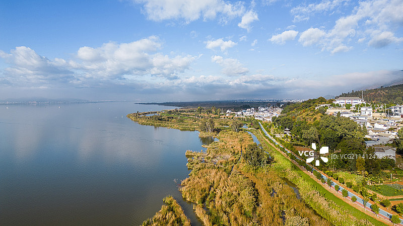 云南省红河州石屏县异龙湖风光图片素材