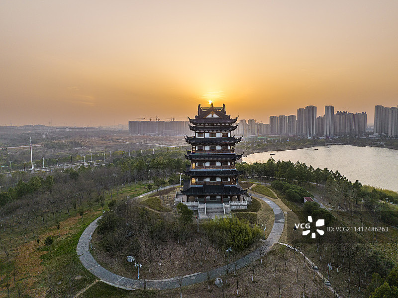 安徽皖南宣城宛陵湖风光图片素材