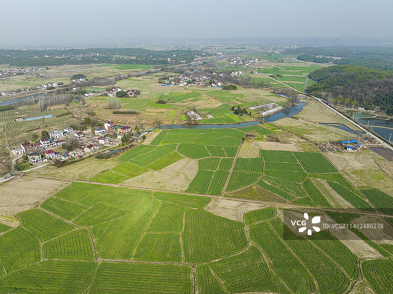 安徽皖南宣城泾县田园乡镇风光图片素材
