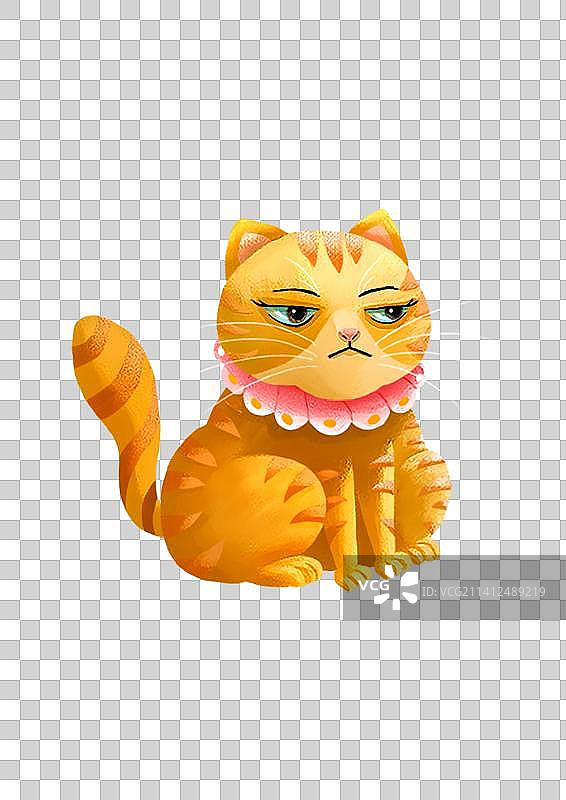 一只坐着的橘色猫咪免抠元素图片素材