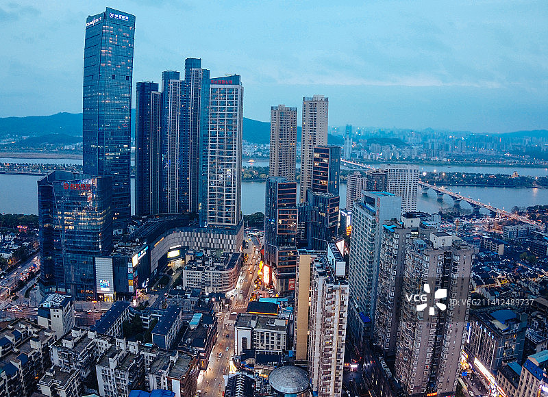 长沙 芙蓉区 地标 航拍素材 湖南 长沙市 城市 商业 风光图片素材