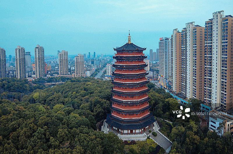 新余 渝水区 地标 航拍素材 江西省 新余市 城市 商业图片素材