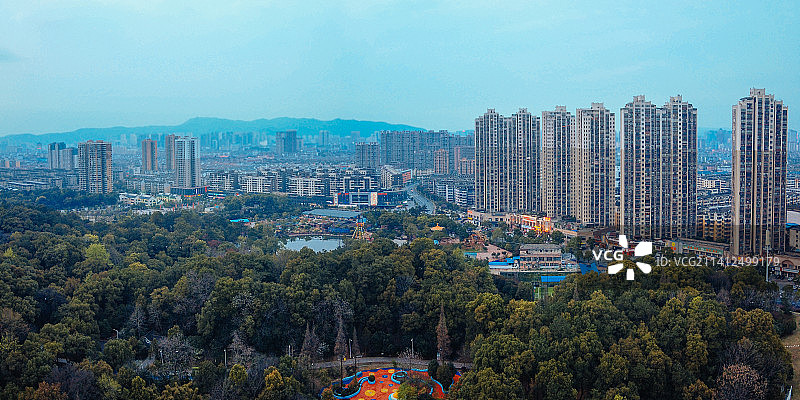 新余 渝水区 地标 航拍素材 江西省 新余市 城市 商业图片素材