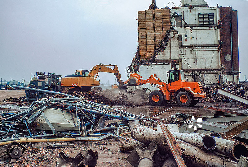 拆除默西塞德郡的工业场所图片素材