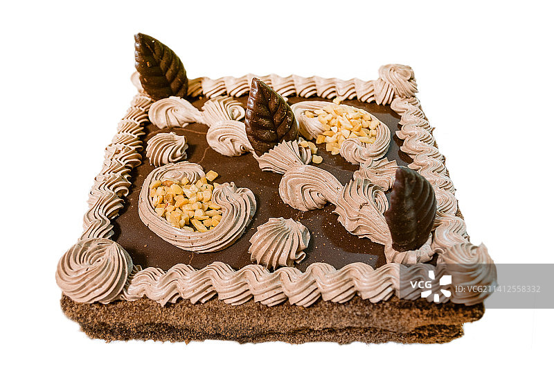 白色背景下的纸杯蛋糕特写图片素材