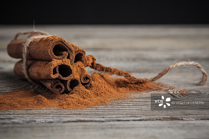 美国：肉桂特写镜头图片素材