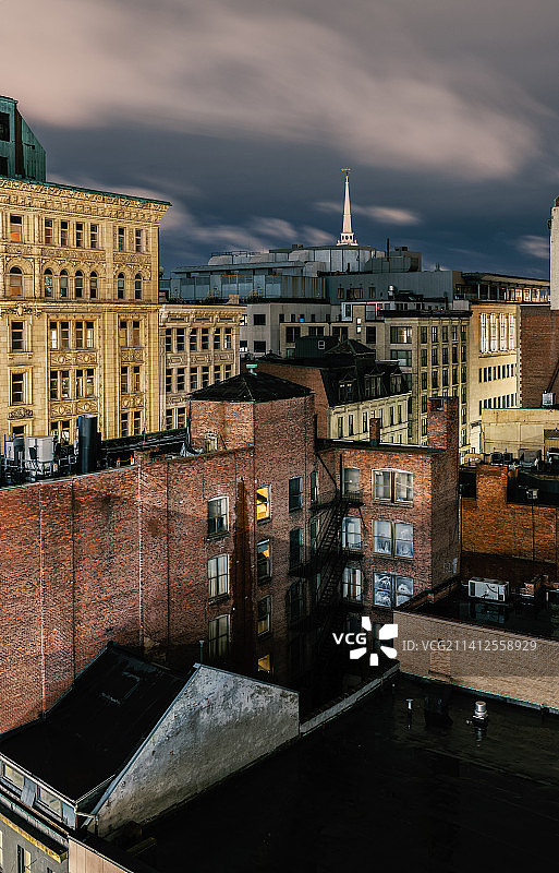美国马萨诸塞州波士顿城市建筑高角度景观图片素材