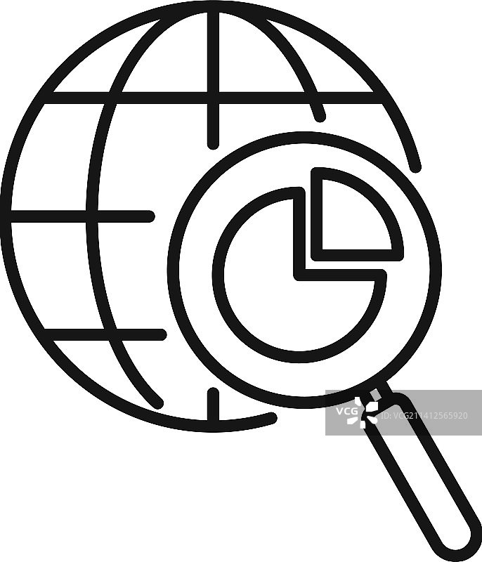 全球市场图标轮廓目标细分图片素材