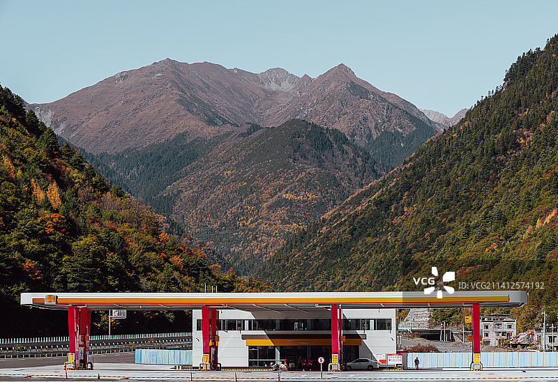 汶马高速米亚罗风景区图片素材