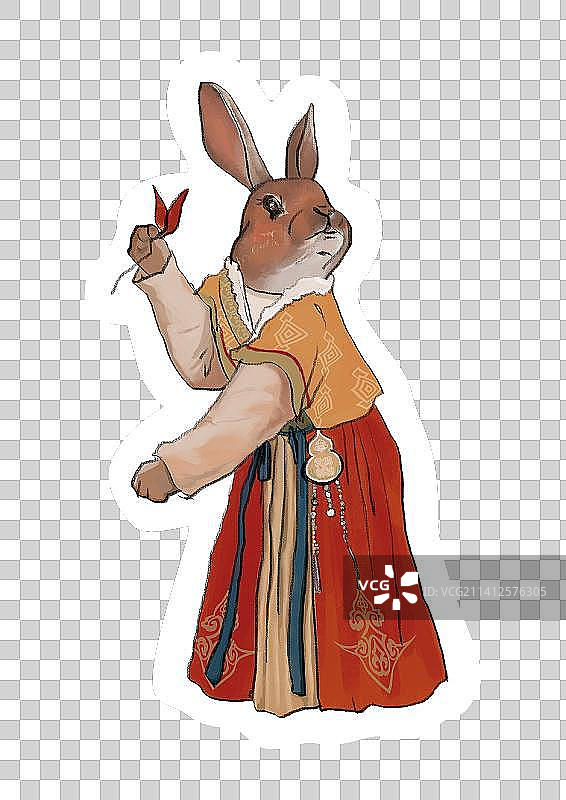 年俗传统卡通生肖兔子图片素材