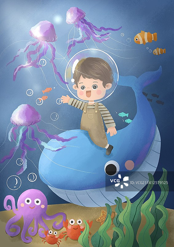 海底探险图片素材