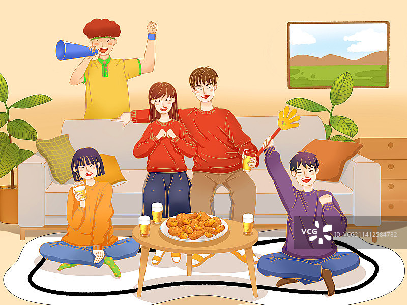 看球赛图片素材