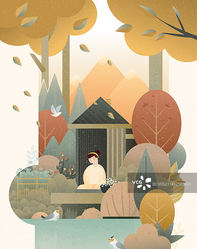 户外冥想图片素材