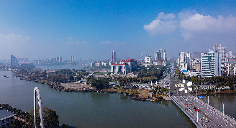鄂州 鄂城区 地标 航拍素材 湖南省 鄂州市 城市 商业图片素材