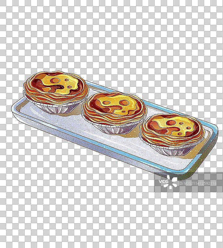 国潮风粤式早茶美食小吃蛋挞图片素材