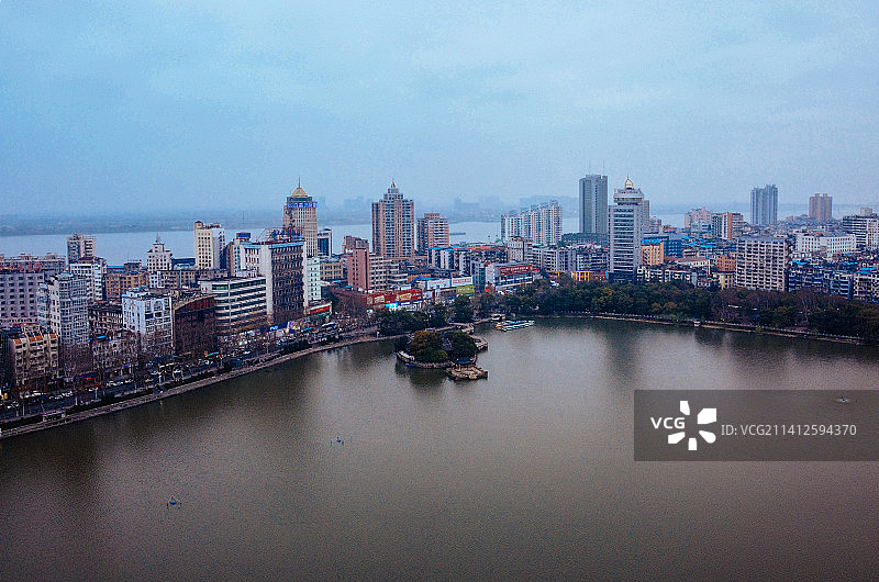 九江 浔阳区 地标 航拍素材 江西省 九江市 城市 商业图片素材