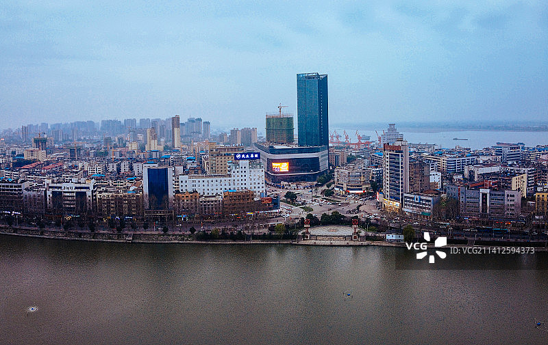 九江 浔阳区 地标 航拍素材 江西省 九江市 城市 商业图片素材