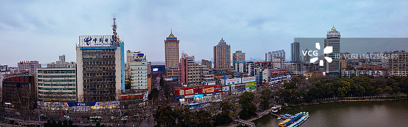 九江 浔阳区 地标 航拍素材 江西省 九江市 城市 商业图片素材