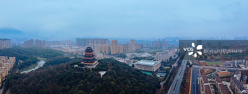 九江 浔阳区 地标 航拍素材 江西省 九江市 城市 商业图片素材