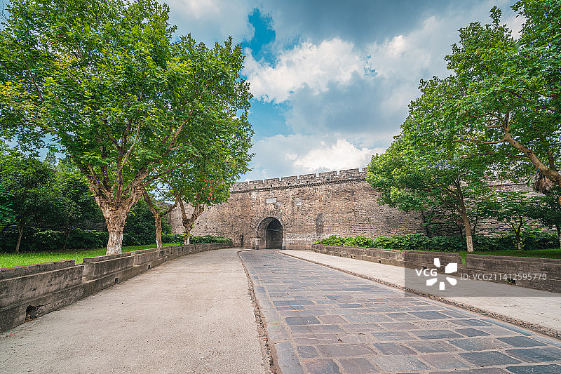 荆州古城墙图片素材