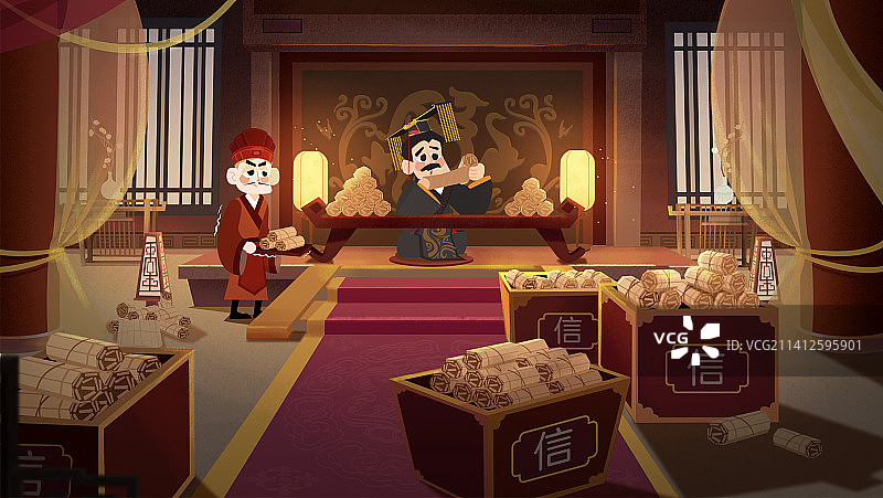 夜批奏折图片素材