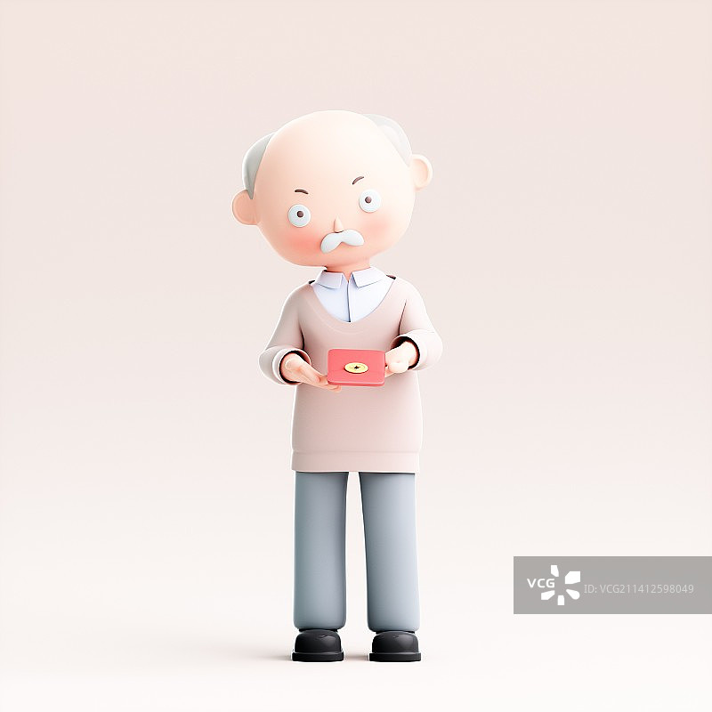 3D渲染的可爱卡通人物图片素材