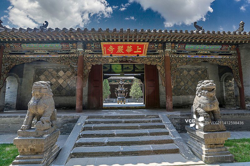 山西省大同市上华严寺山门图片素材