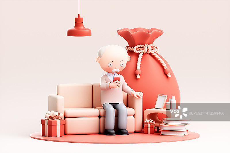 3D渲染的可爱卡通人物图片素材