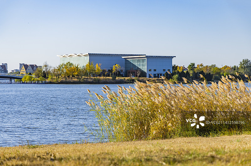 天津武清南湖公园秋季景观图片素材