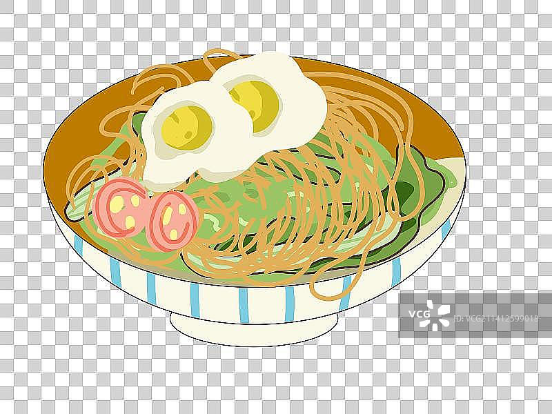 一碗特色热腾腾的鸡蛋西红柿果蔬牛肉面图片素材