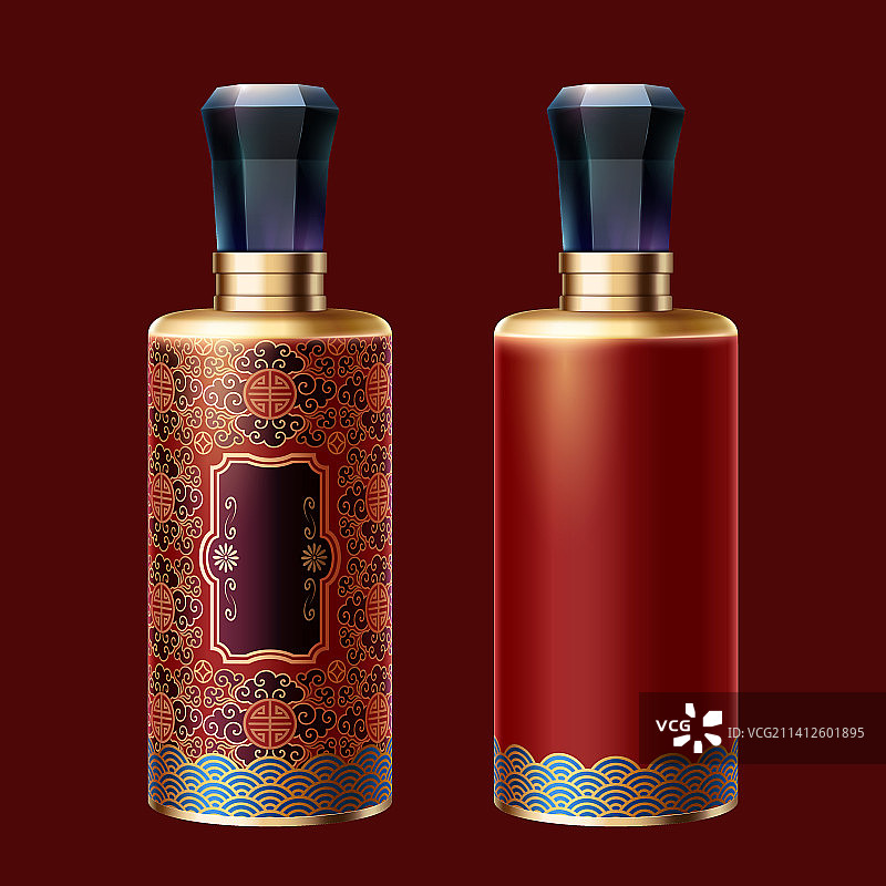 三维精致优质白酒酒瓶包装设计模板图片素材