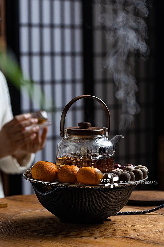 围炉煮茶生活方式茶道图片素材
