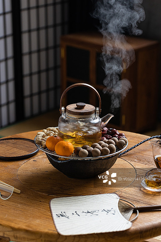 围炉煮茶生活方式茶道图片素材