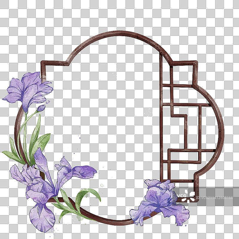 中式窗格图片素材