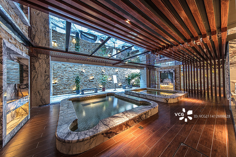 室内温泉图片素材