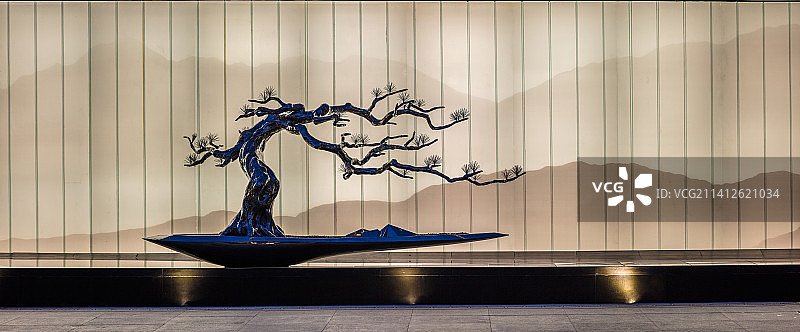 中式盆景特写图片素材