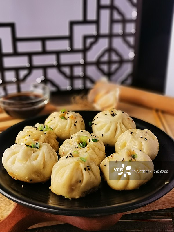 自制生煎包 原图图片素材