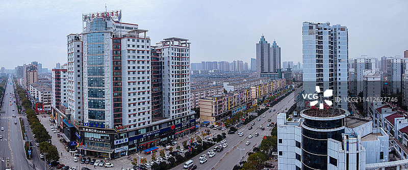 孝感 孝南区 地标 航拍素材 湖北省 孝感市 城市 商业图片素材