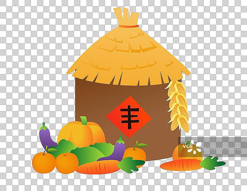 绿色有机农作物大丰收图片素材