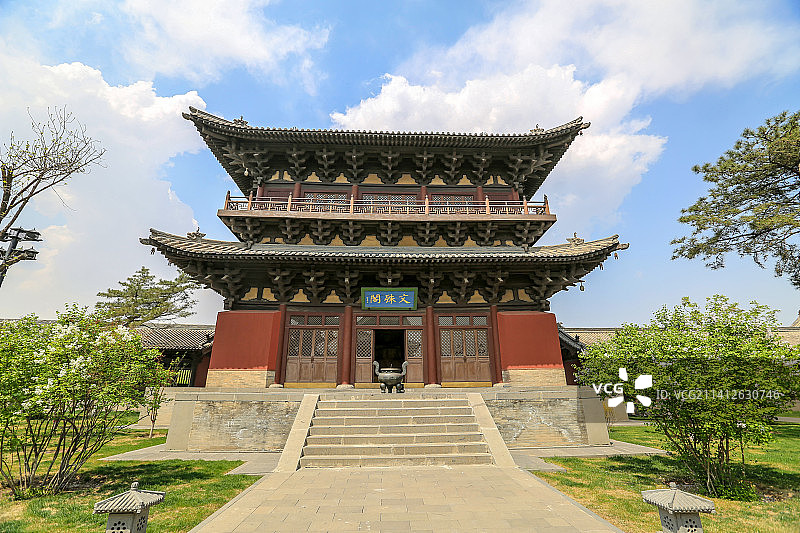 山西省大同市华严寺（上华严寺）文殊阁图片素材