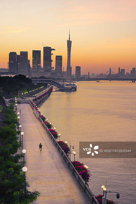 广州珠江岸边步道-江岸景观图片素材
