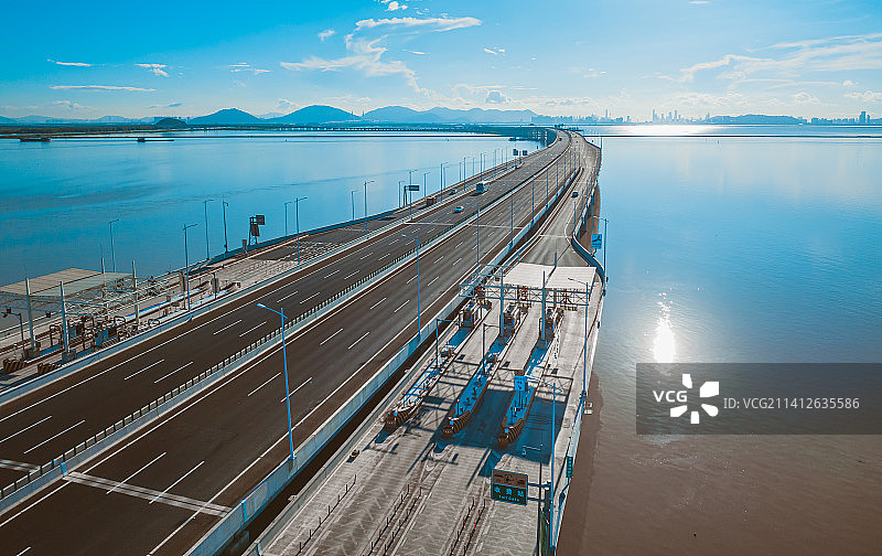 珠海 金湾 洪鹤高速 洪鹤大桥 金湾情侣路图片素材