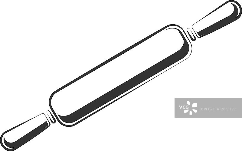 擀面杖图标，烘焙符号，烹饪工具图片素材