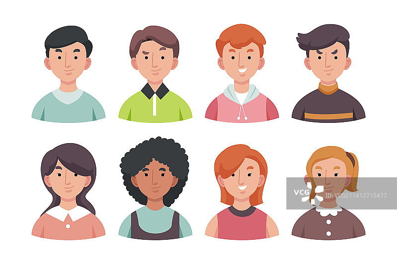 手绘人物图标素材包图片素材