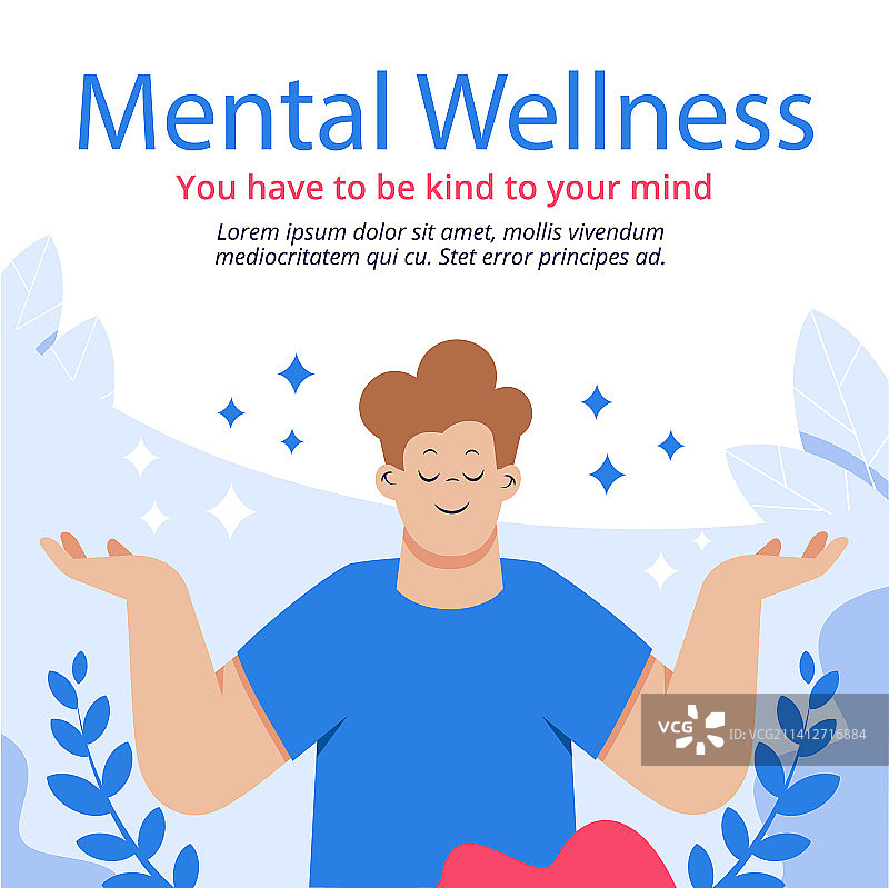 扁平风世界精神卫生日海报合集图片素材