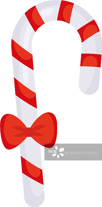 带红色蝴蝶结的糖果手杖图片素材