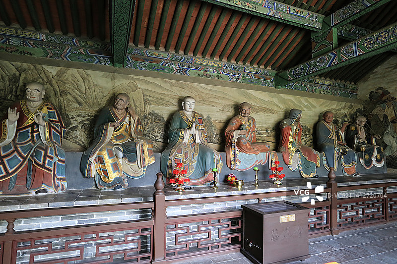 山西省大同市华严寺（下华严寺）罗汉堂十八罗汉图片素材