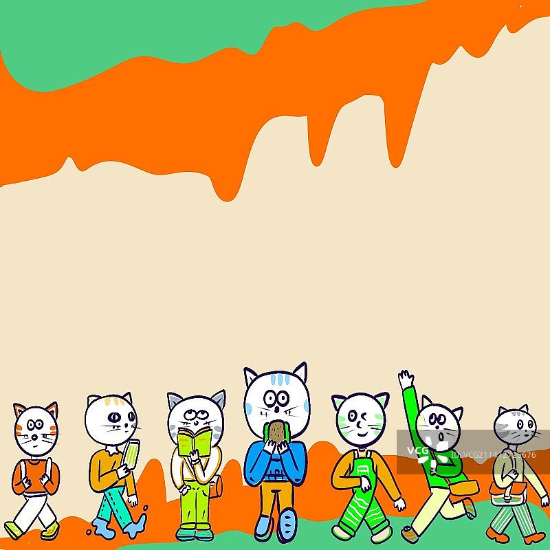 背景猫图片素材