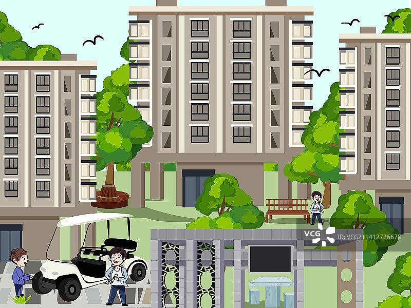 新型小区图片素材