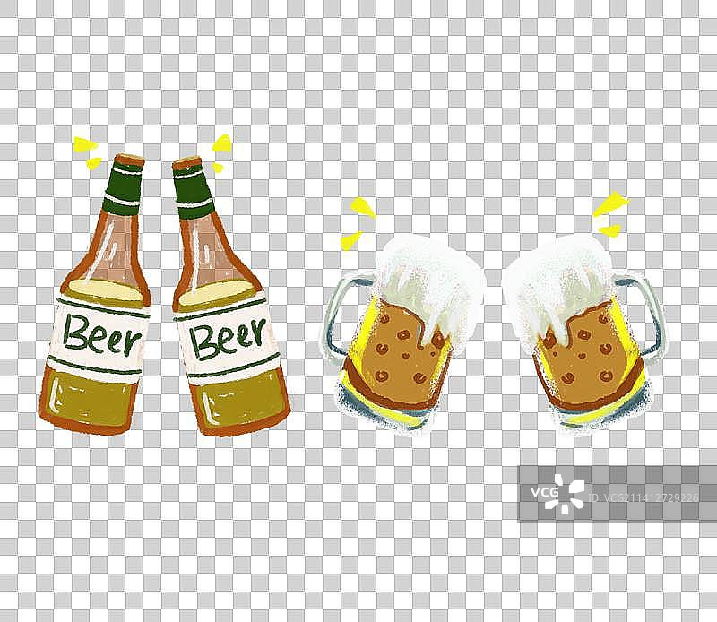 酒瓶干杯世界杯元素图片素材